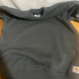 Carhartt Mens Midweight Crewneck Sweatshirt Loose Fit Crewneck Carbon Heather Si